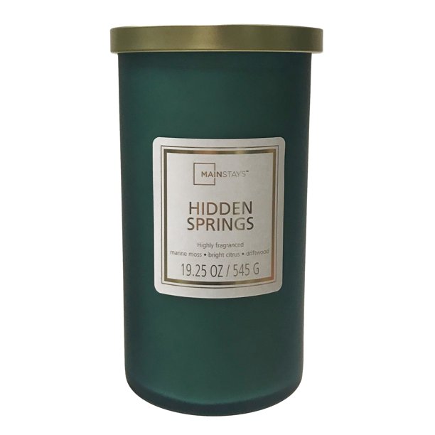 Mainstays Hidden Springs Scented SingleWick Frosted Jar Candle, 19.25