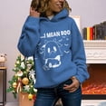 thumbnail image 2 of WEAIXIMIUNG Sweatshirts d'Automne pour Femmes Plus Décontracté Je Veux Dire Imprimé Vache Manches Longues Sweat à Capuche, 2 of 4