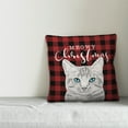 thumbnail image 2 of Creative Products Meowy Christmas Cat 16x16 Spun Poly Pillow, 2 of 2