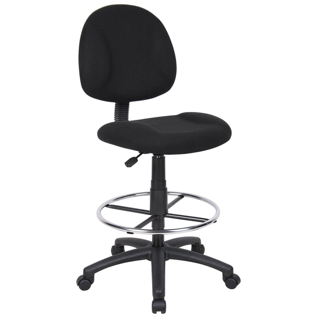 Boss Office Products Ergonomic Works Drafting Chair with Loop Arms in Burgundy