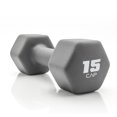 thumbnail image 1 of CAP, 15lb Neoprene Dumbbell, Cool Gray, Single, 1 of 4