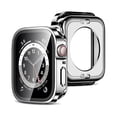 thumbnail image 1 of wonima44 2-Pack 2-in-1 Case for Apple Watch Series 9/8/7 41mm | with Built-in Screen Protector | Straight Edge Hard PC Full Body Protective Cover | for iWatch 41mm | Silver, 1 of 1