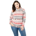 thumbnail image 5 of Woman Within Women's Plus Size Microfleece Quarter-Zip Pullover Jacket, 5 of 6