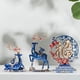 thumbnail image 5 of Estatuas de ciervos, figuras de renos, decoración de centro de mesa, figura de Animal para dormitorio, sala de estar, boda, decoración del Día de San Azul, 5 of 8