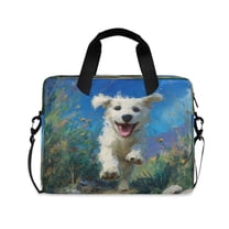 16" Laptop Briefcase for Work Travel Laptop Shoulder Bag Carrying Handbag Laptop Case The Dog Is Running