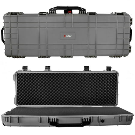 Eylar Standard 44in Waterproof Roller Hard Rifle Case w/Foam Gray SA00008-GRA