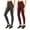 Charcoal / Burgundy, variant on DailyWear Women's High Waist Fleece Lined Extra Wide Band Leggings One Size, Black Navy