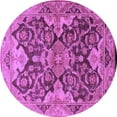 thumbnail image 1 of Ahgly Company Indoor Round Oriental Purple Traditional Area Rugs, 8' Round, 1 of 4