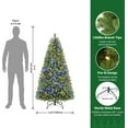 thumbnail image 2 of SHareconn 5ft Prelit Premium Artificial Classic Spruce Christmas Tree with Remote Control,Timer, 250 Warm White & Color LED Changing Lights, 624 Branch Tips, Perfect Choice for Xmas Decoration, 5 FT, 2 of 8