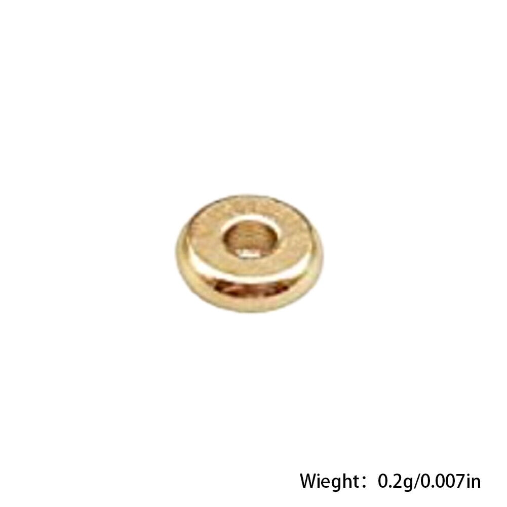 US 100-200Pc Heishi Beads 6mm Long-Lasting Disc Brass Rondelle Spacer Beads Pale