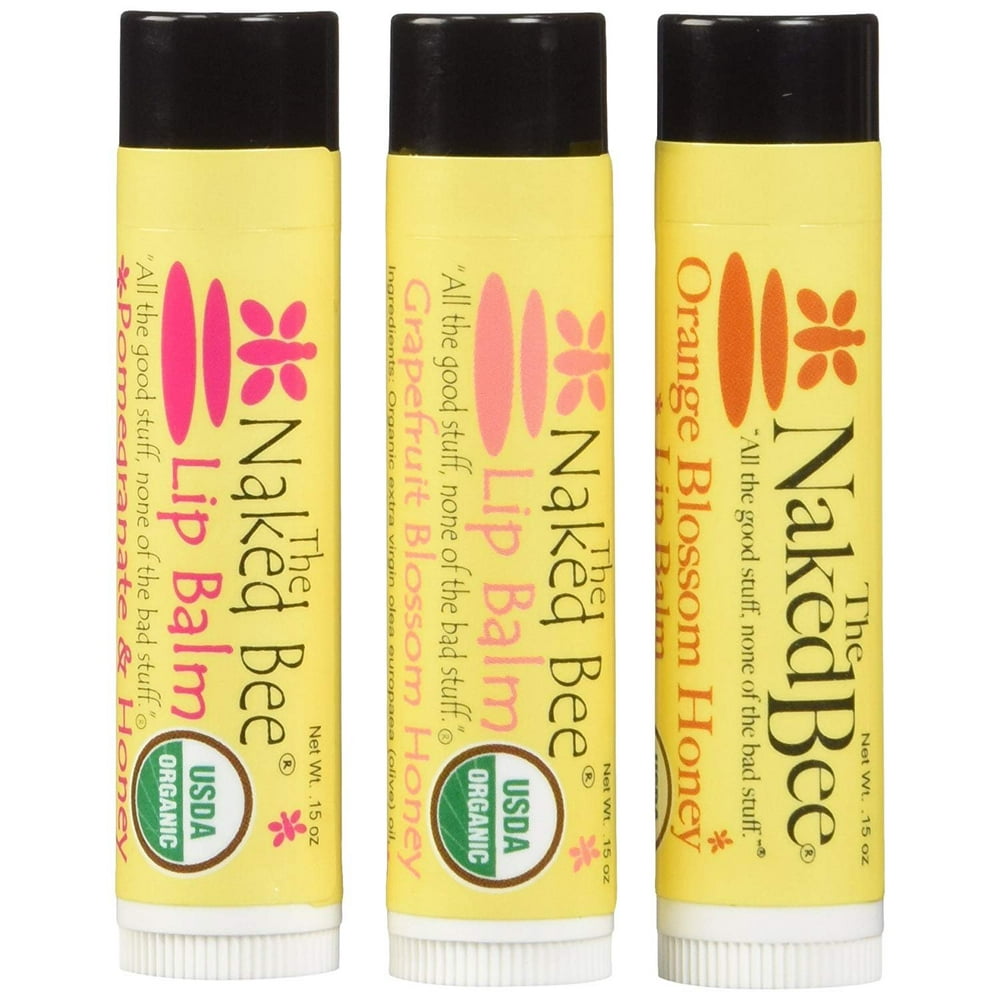 The Naked Bee Lip Balm 0.15 oz, 3 Pack