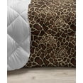 thumbnail image 3 of Zambia Down Alternative Comforter, Wild Tropical Animal Camouflage Skin Pattern Bohemian Folk Design, Microfiber Quilt for All Season, 5 Sizes, Pale Caramel Dark Brown, by Ambesonne, 3 of 3