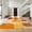 Orange Multi, Pattern 4, variant on Design&I 2'x3' Ultra Soft Door Mat, Burnt Orange Terracotta Mid Century Abstract Geometric Boho Midcentury Symmetrical Fluffy Washable Easy Care Indoor rug for Bedside Entryway