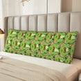thumbnail image 6 of Gaeub Cute Green Frog Printed Long Body Pillowcase Envelope Closure 1 Pack Wrinkle for Night Sweats - 20x54 in, 6 of 8