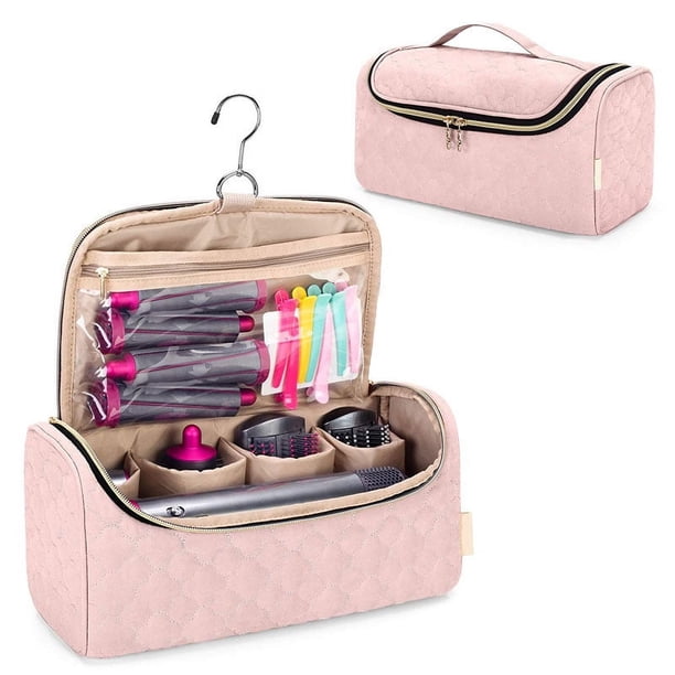Bolsa de almacenamiento para rizador de pelo, bolsa para colgar rizador de pelo y secador de pelo, bolsa de almacenamiento portátil para artículos de tocador y cosméticos