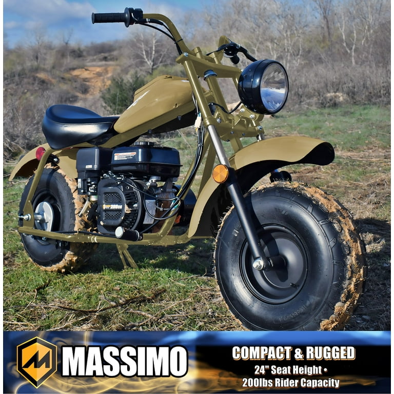 Massimo Motor MB200 7.5HP Gas Mini Bike Automatic Motorcycle Quicksand Finish Walmart