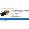 thumbnail image 2 of Engine Oil Pressure Sensor - Compatible with 2011 - 2016 BMW 535i 2012 2013 2014 2015, 2 of 2