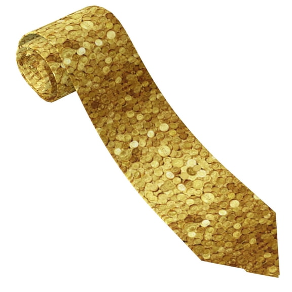 Men'S Gold Coins Amazing Fashion Business Wedding Neckties Ties