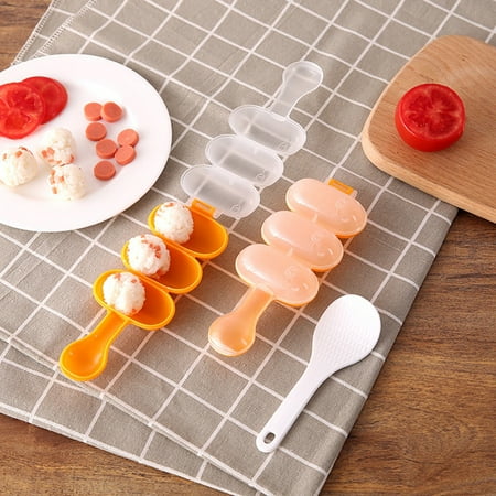 

Kitchen Supplies on Sale！Wobble Le Rice Ball Molds Small Spherical Rice Ball 3 Even Molds Wobble The Rice Ball Artifact Rice Ball Molds