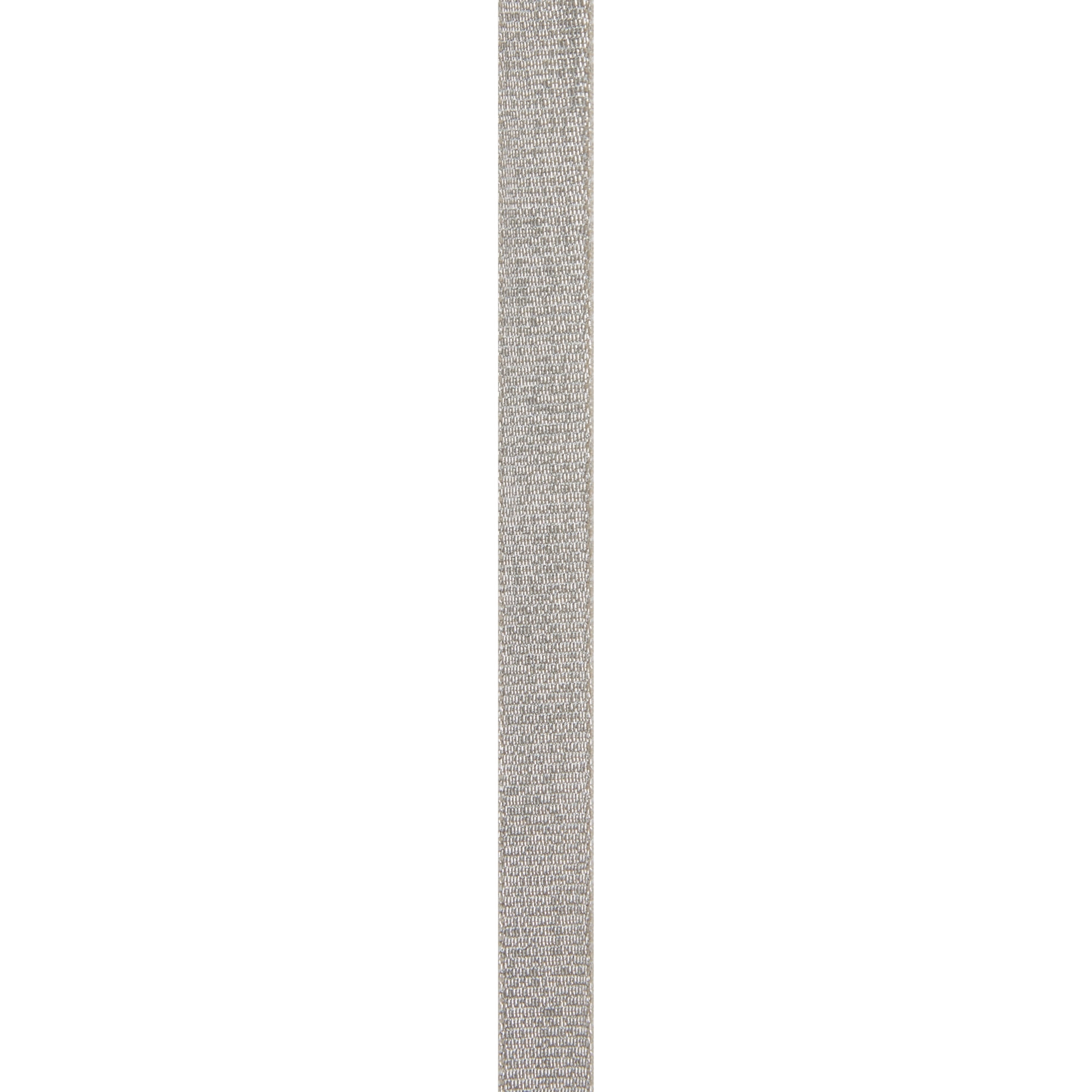 (2 pack) Offray Ribbon, Silver 3/8 inch Metallic Ribbon, 12 feet