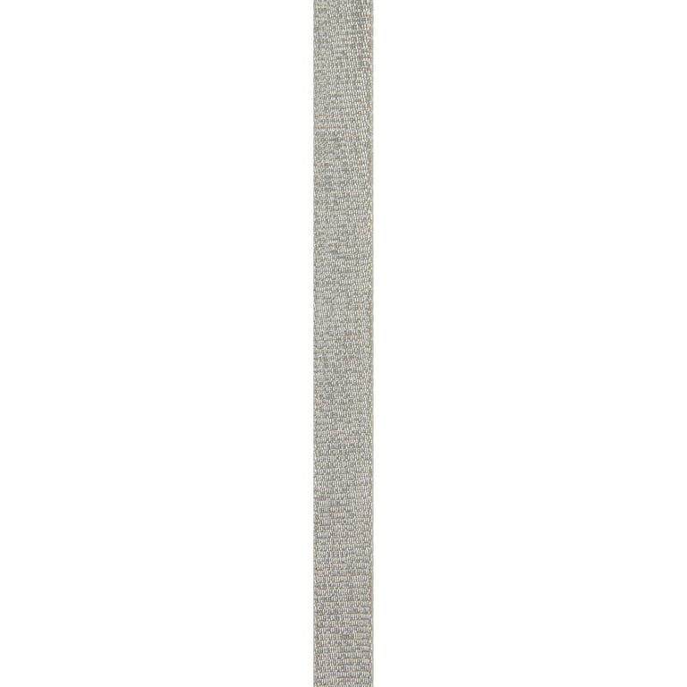 15 ft long Silver Metal Trim Ribbon Slightly Aged