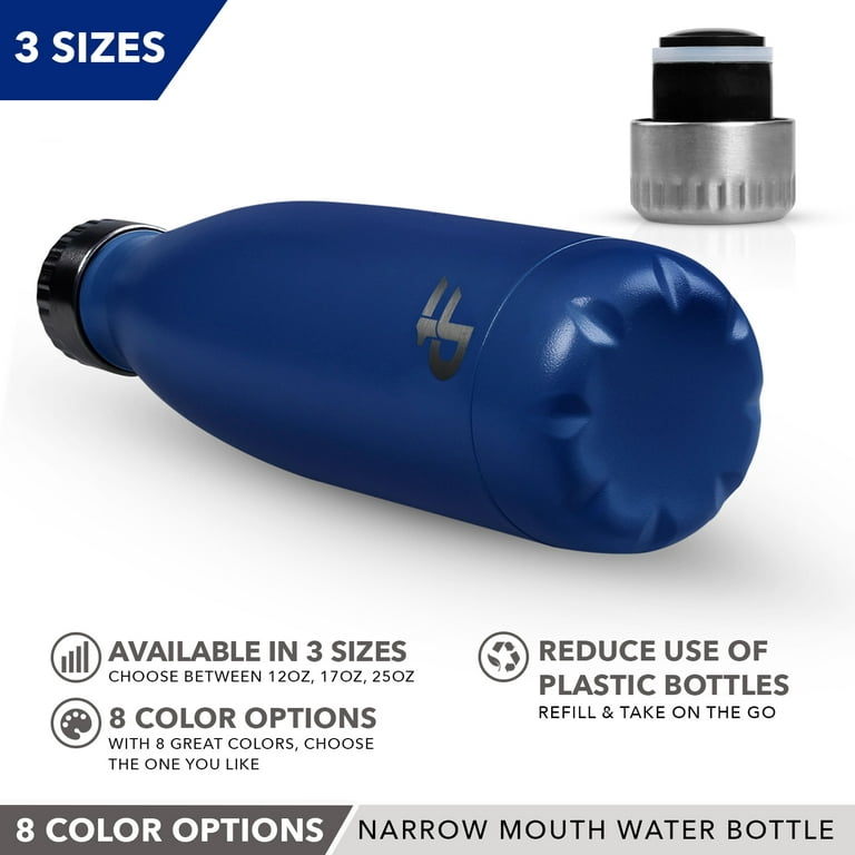D2 Insulated Water Bottle - 500ml / 17oz Navy Blue - Survival Pro Shop