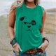 thumbnail image 2 of Verano mujer moda cuello redondo impreso sin mangas casual camisetas sin mangas Fridja gh5224, 2 of 5