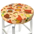 thumbnail image 3 of Naloa Autumn Gnomes Round Bar Stool Cushion Cover 12-14 inch, Fits Kitchen, Office, Restaurant Chairs - {sizeName}13 inch, 3 of 7