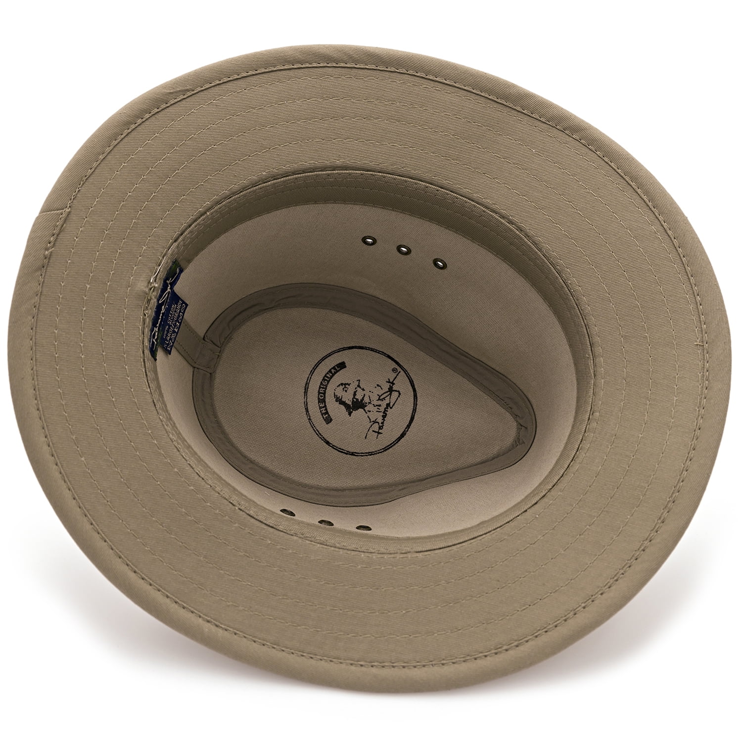 Panama Jack Men's Original Canvas Safari Sun Hat, 2 1/2" Brim, UPF (SPF) 50+ Sun Protection (Khaki, Large)