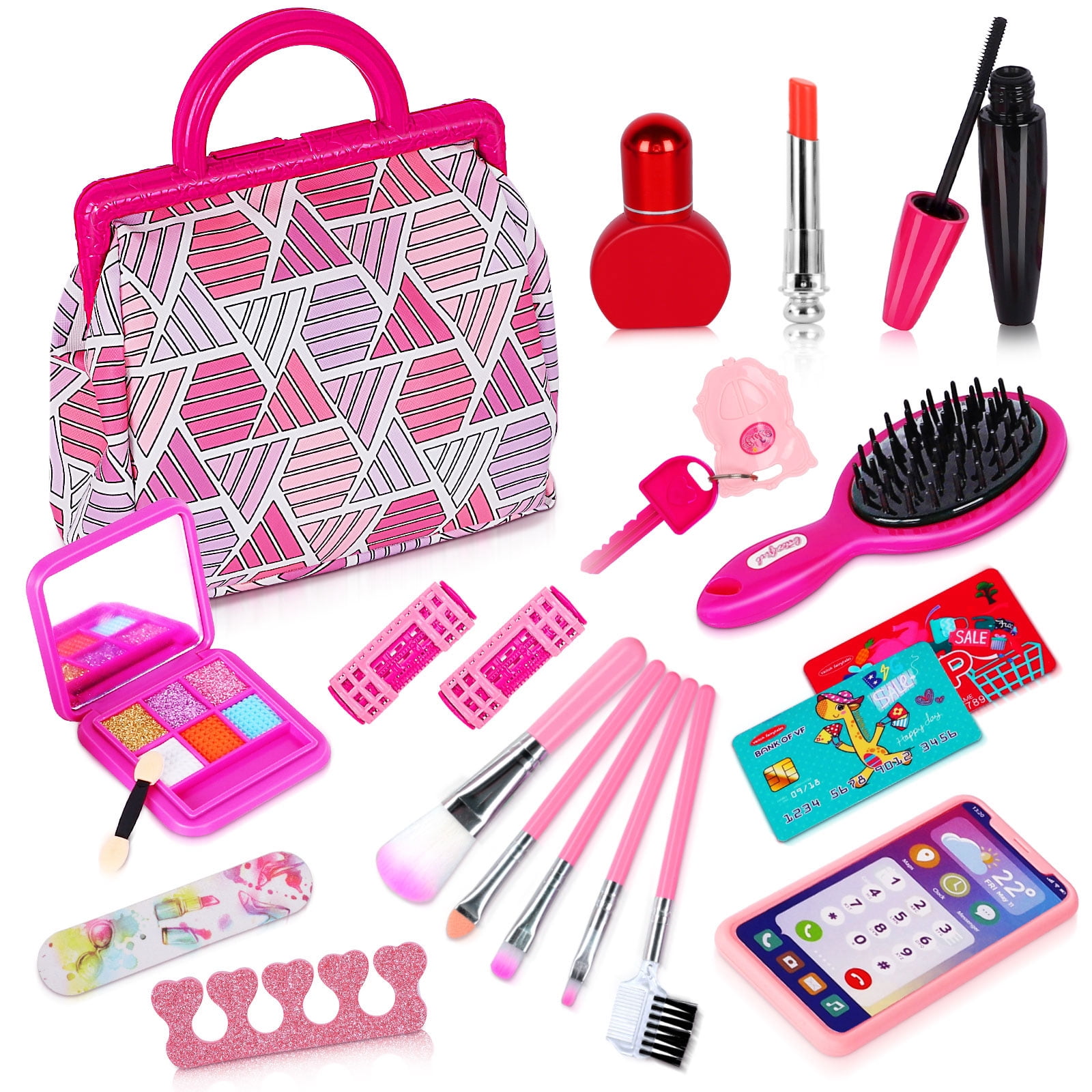 Kids Makeup Kit for Girl,Makeup Kit for Little Girl with Pink Cosmetic