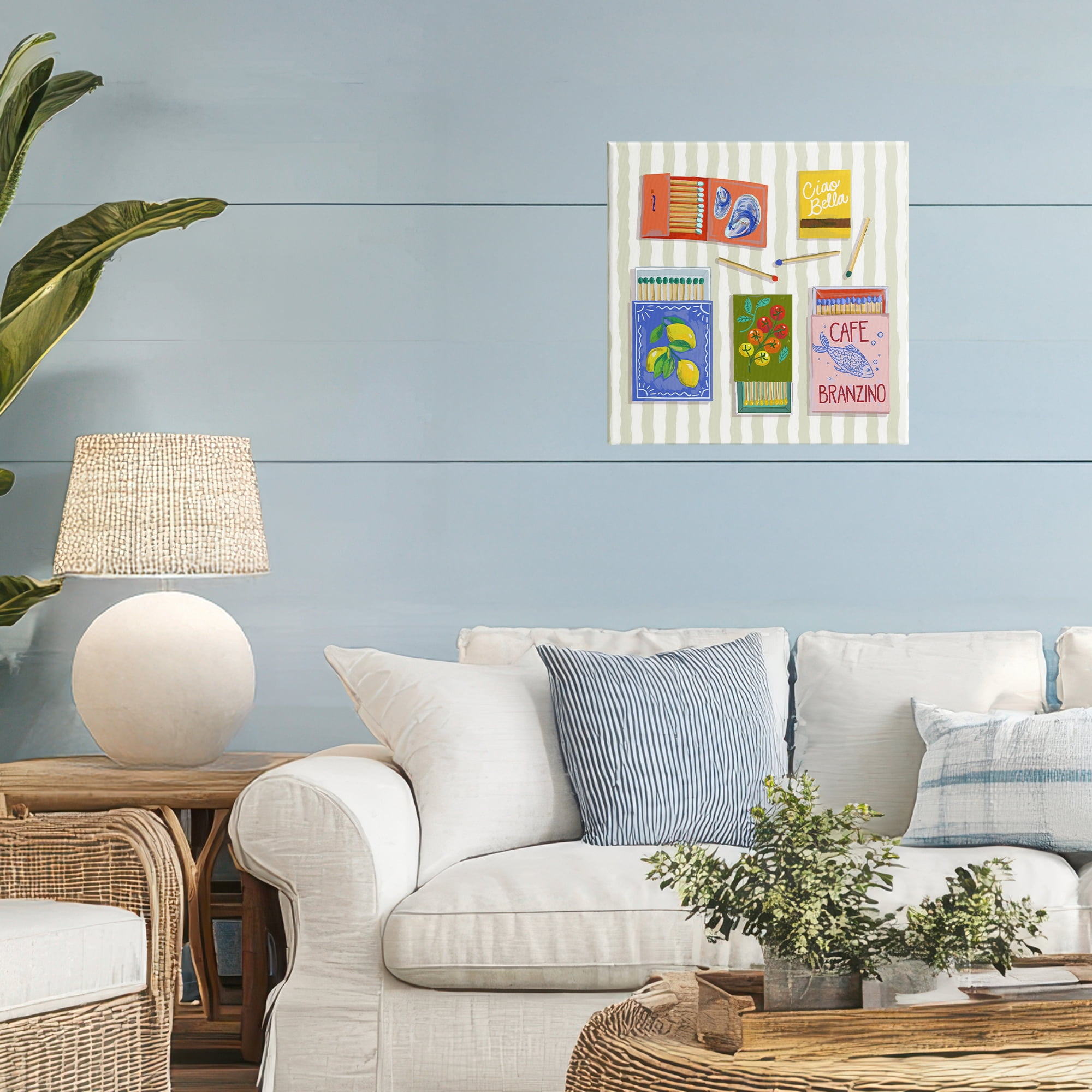 Stupell Industries Ciao Bella Seaside Matchboxes Canvas Wall Art, design by Rachel Nerney