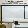 thumbnail image 4 of rabbitgoo Window Privacy Film Frosted Film No Glue Anti-UV Window Sticker White Frosted Window Cling Non-Adhesive for Privacy Office Home, 35.4 x 78.7 inches, 4 of 9