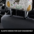 thumbnail image 4 of Kdxio Colorful Poodle Dog Pattern Print 2 Piece Car Head Rest Covers Set Auto Front/Rear Seats Headrest Cover Universal Fit Most Cars,Sedan, SUV, 4 of 9