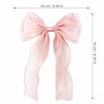 thumbnail image 3 of Pink Lace Bow Curtain Tieback 1 Pack Decorative Sheer Organza Curtain Holder For Home Bedroom Living Room Window Decor, 3 of 8