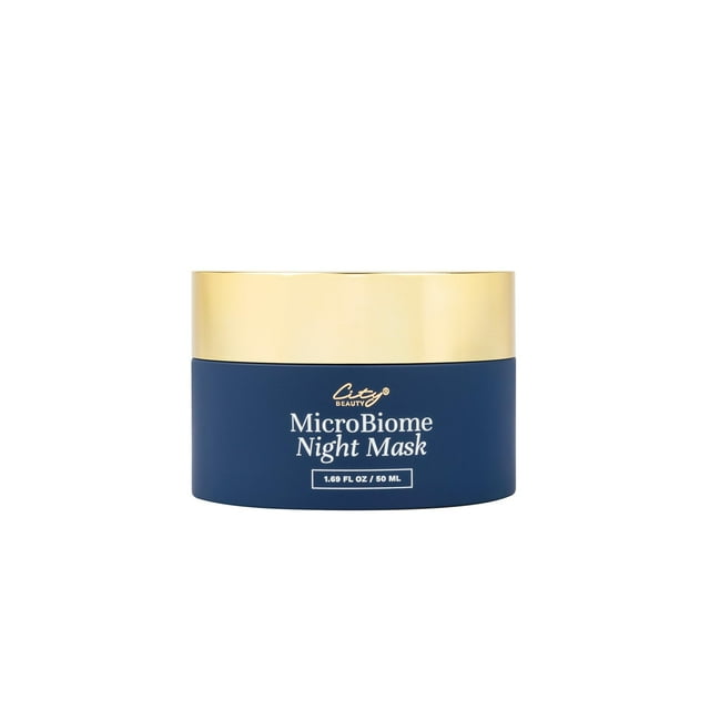 City Beauty MicroBiome Night Mask - Mascarilla facial nutritiva durante la noche - Mezcla de prebióticos y probióticos - Solución para tonos de piel apagados y desiguales, poros grandes y arrugas - Cu