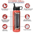 thumbnail image 2 of 24oz (Fluid Ounces) Wide Mouth Hydro Cell Stainless Steel Water Bottle Red, 2 of 3