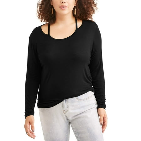 Poof Junior Plus OPP Strappy Neckline Tee