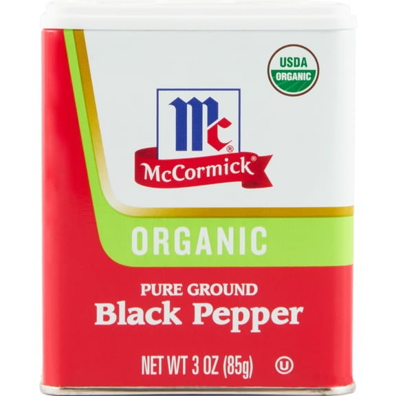 Pack Of 2 McCormick Ground Organic Black Pepper, 3 oz (Package May Vary)