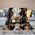 thumbnail image 2 of HENGT  Flannel Blanket 3D Young Cow Super Soft Plush Throw Blanket Warm Sofa Couch Travel Bedding Blankets Comfy Bedspread Home Decor Blanket, 2 of 6