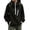 Black, variant on Womens Packable Waterproof Raincoat Lightweight Rain Jacket, Running Cycling Hiking Windbreaker Pullover Jackets