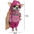 thumbnail image 5 of Muñeca de resina Rojo Verde Figura de juguete cachorro de peluche Chihuahua Sharpei Decoración del hogar, 5 of 5