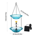 thumbnail image 3 of Colgante comedero para pájaros con energía solar y fuente de agua para baño de aves, decoración exterior para jardín, patio y traspatio, adorno 3 en 1 para alimentar, beber y bañar aves., 3 of 6