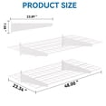 thumbnail image 3 of STORKING 2-Pack 2x4ft Garage Wall Shelving, 24"x48" Shelf Storage Rack Floating Shelves Wall Mounted, Heavy Duty Storage Shelves, 800lbs Load Capacity, with 8 Hooks for Garage Organization, White, 3 of 10