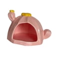 thumbnail image 4 of Almencla Ceramic Hamster House Cute Hamster Habitat for Rats Small Pets Dwarf Hamster Pink, 4 of 8