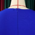 thumbnail image 5 of AURA Plus Size Belted Swing Midi Dress Long Sleeve Crewneck High Waist Large Skirt Elegant Fall Winter Dress with Zipper, 5 of 9