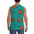 thumbnail image 4 of Fotbe Colorful Crab Men's Camiseta sin Mangas Estampada para Hombres, Playera Casual para Gimnasio, Entrenamiento, Playa-Large, 4 of 7