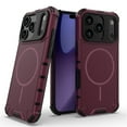 thumbnail image 1 of For IPhone 17 Pro Funda [Compatible con Airbag de Grado Militar MagSafe] Funda Protectora para Teléfono de Color Sólido Anticaída, Rojo Vino, For IPhone 17 Pro, 1 of 7