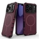 thumbnail image 1 of For IPhone 17 Pro Funda [Compatible con Airbag de Grado Militar MagSafe] Funda Protectora para Teléfono de Color Sólido Anticaída, Rojo Vino, For IPhone 17 Pro, 1 of 7
