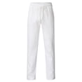 thumbnail image 5 of Biekopu Men's Casual Cotton Linen Trousers, Solid Color Drawstring Elastic Waist Loose Pants with Pockets, 5 of 6