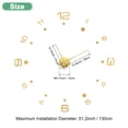 thumbnail image 3 of Uxcell 1-Pack Reloj de Pared 3D DIY, Reloj de Pared Sin Marco de 51" con 12 Números Espejo Autoadhesivos para el Hogar, Dorado, 3 of 6